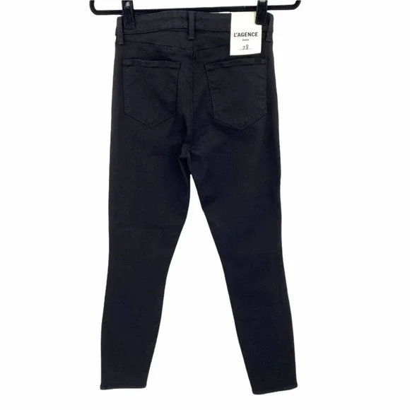 L'Agence Cherie Lace Up High Rise Skinny Jeans